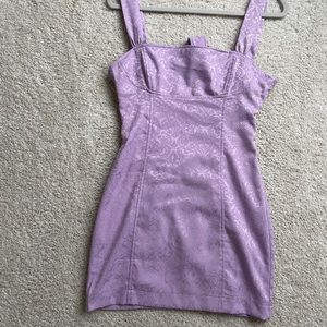 Floral Print Mini Dress with Tie in the back